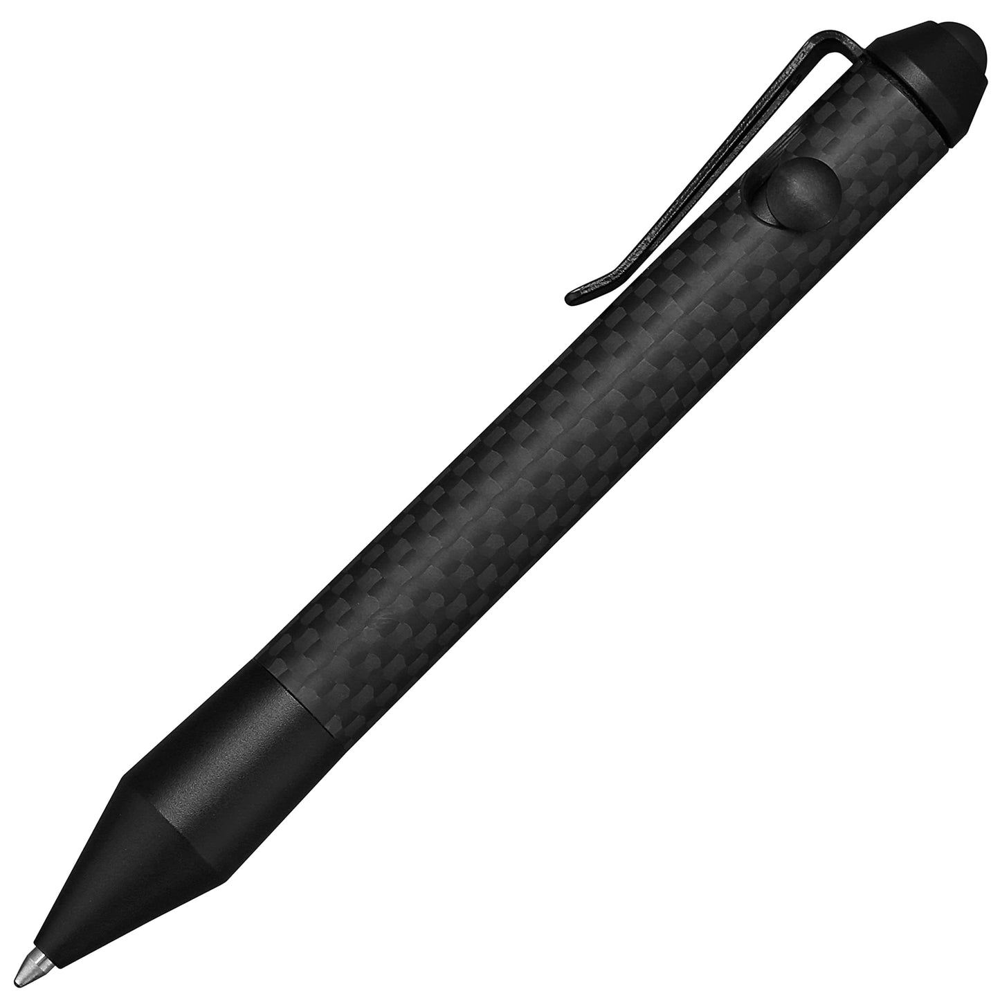 Cool Hand 4.5'' Rocket Carbon Fiber Bolt Action Stylus Ballpoint Pen, Black