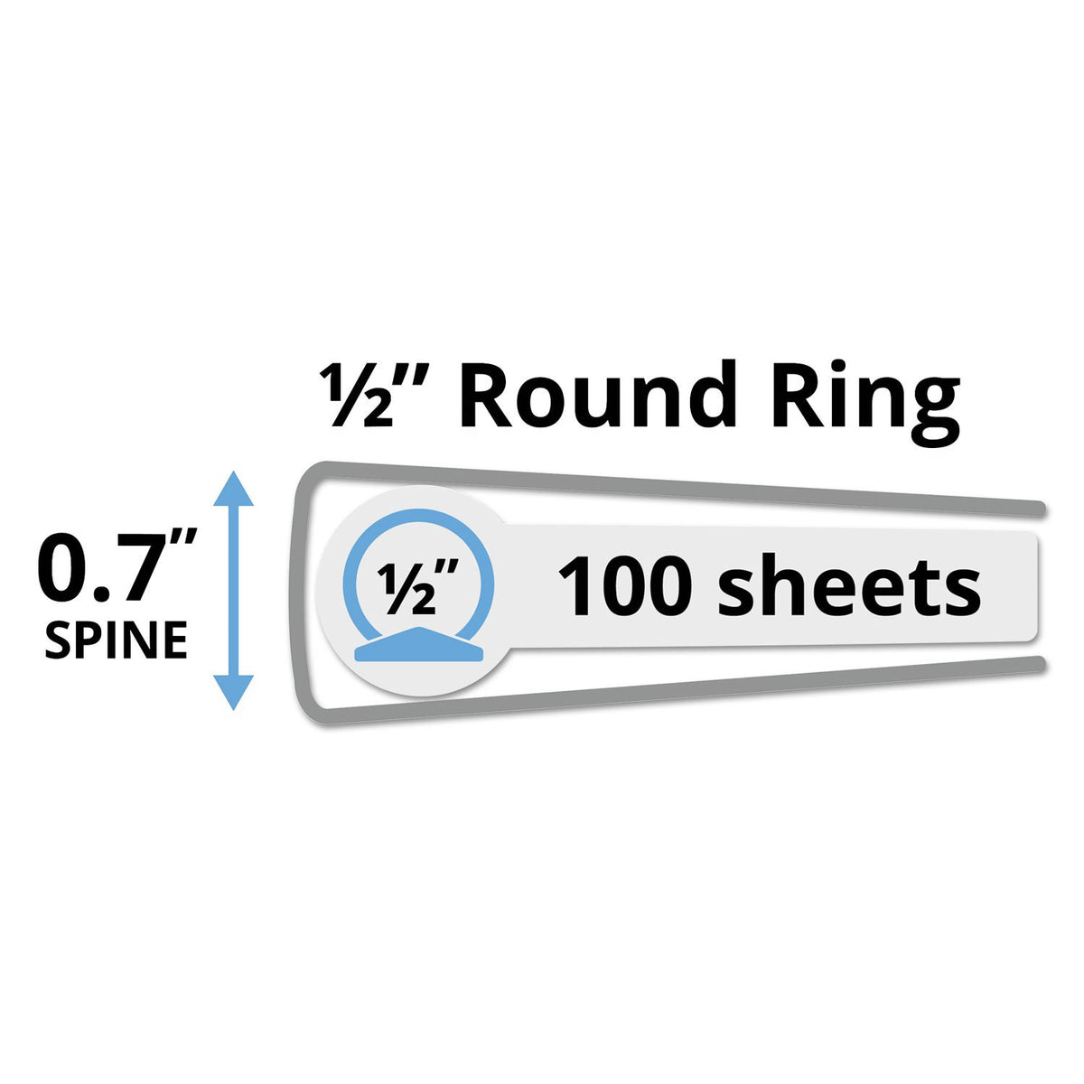 Economy Reference View Binder, 1/2in Capacity [Set of 3] Color: White