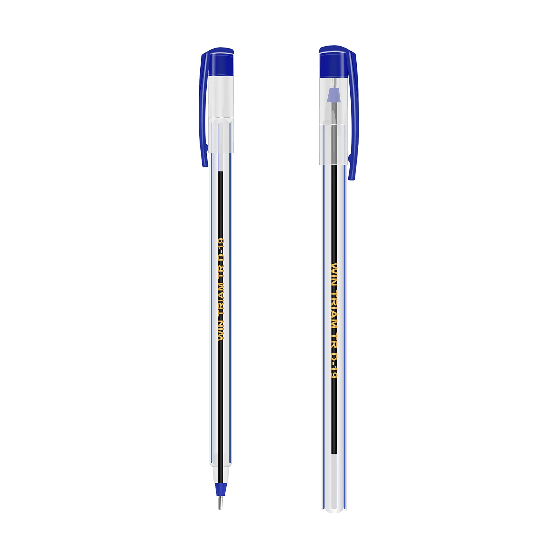 Win Triam TR Ball Pens | 40 Blue Pens | Lightweight Body Design | Use and Throw Pens | For One Time