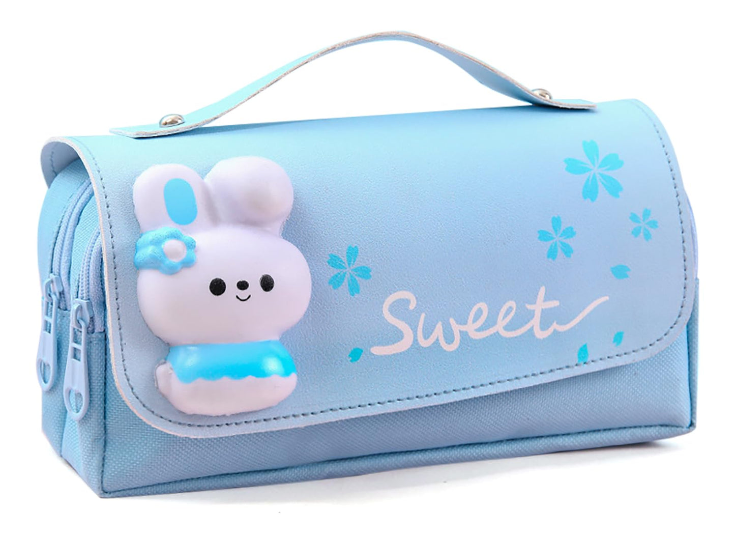 MCWTH Pencil Case for Girls, Kids Large Capacity Cute Pencil Box with Compartments School Organizer