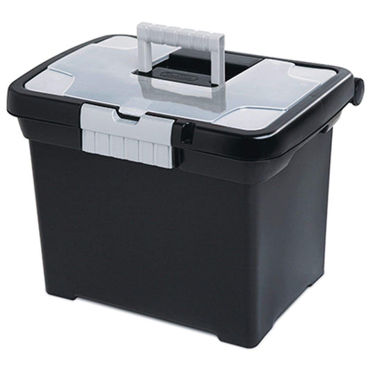 STERILITE Portable File Box, Black (ST1871-9004)