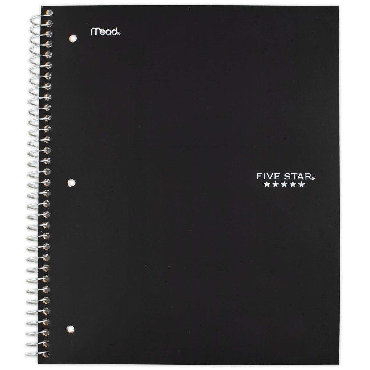 Five Star Spiral Notebook + Study App, 1 Subject, Wide Ruled Paper, 8" x 10-1/2", 100 Sheets