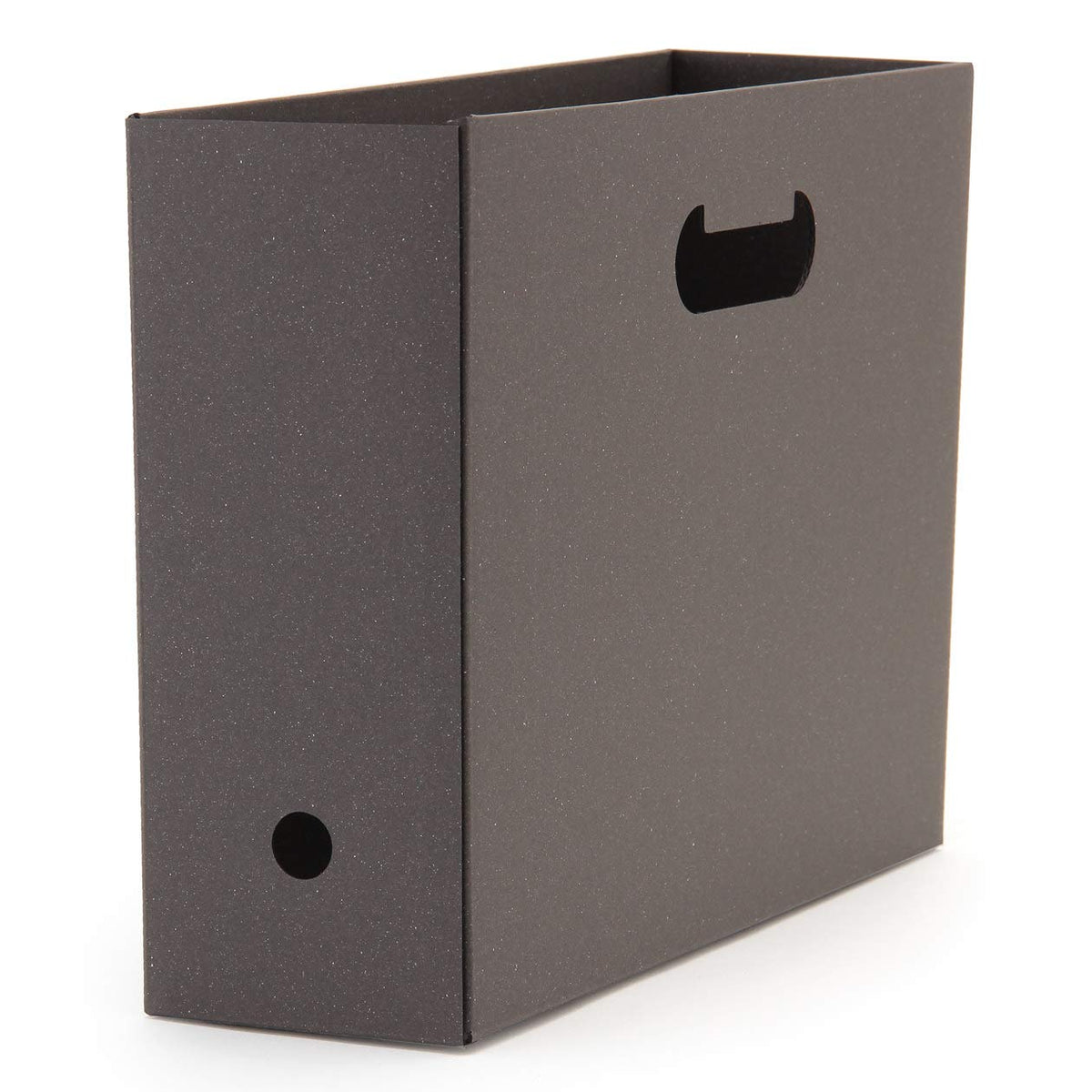 無印良品 MUJI 38708643 One-Touch Assembled Cardboard File Box, Set of 5, For A4, Dark Gray