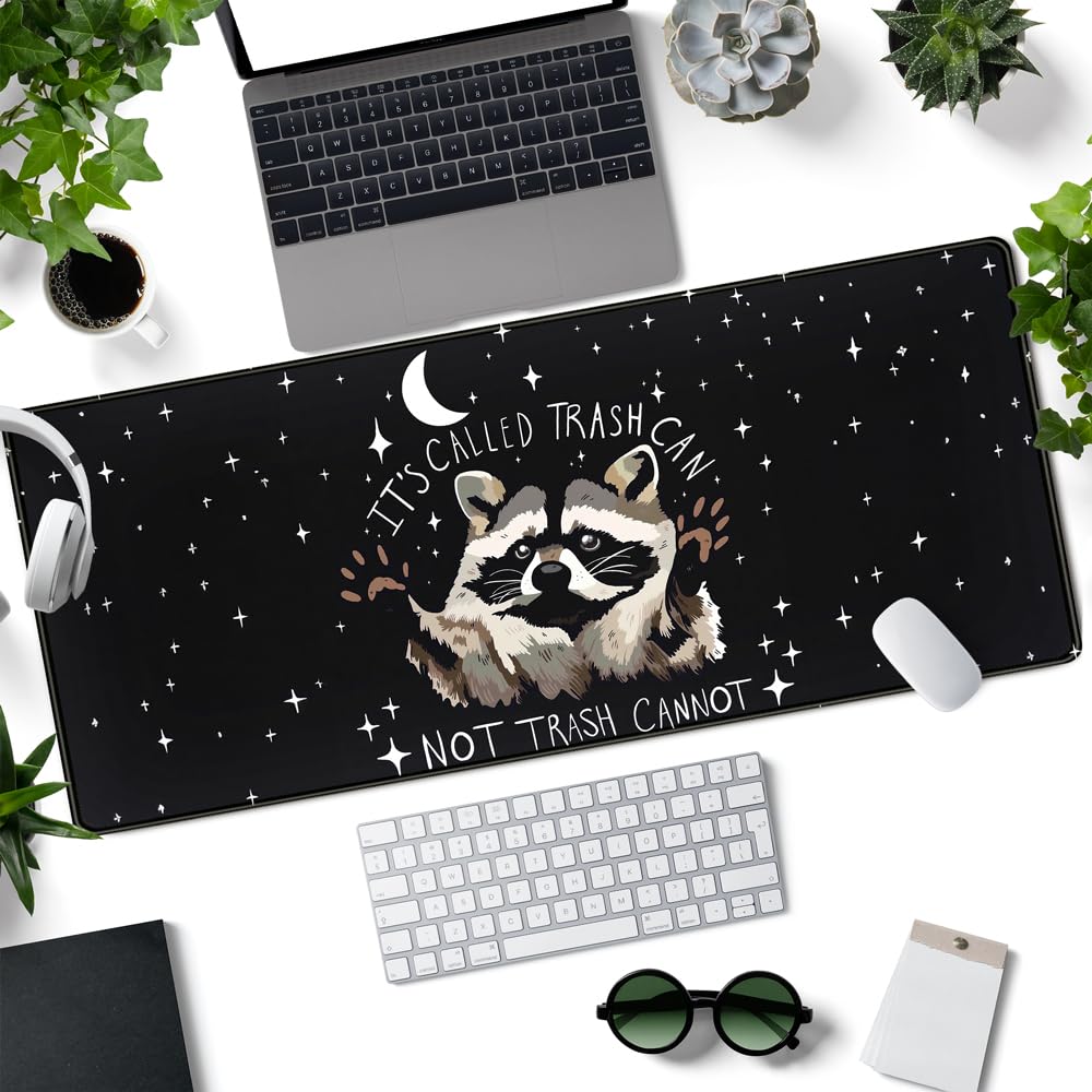 It's Trash Can Not Trash Cannot Desk Pad Cute Black Desk Mat Gaming Screaming Possum Mouse Pad
