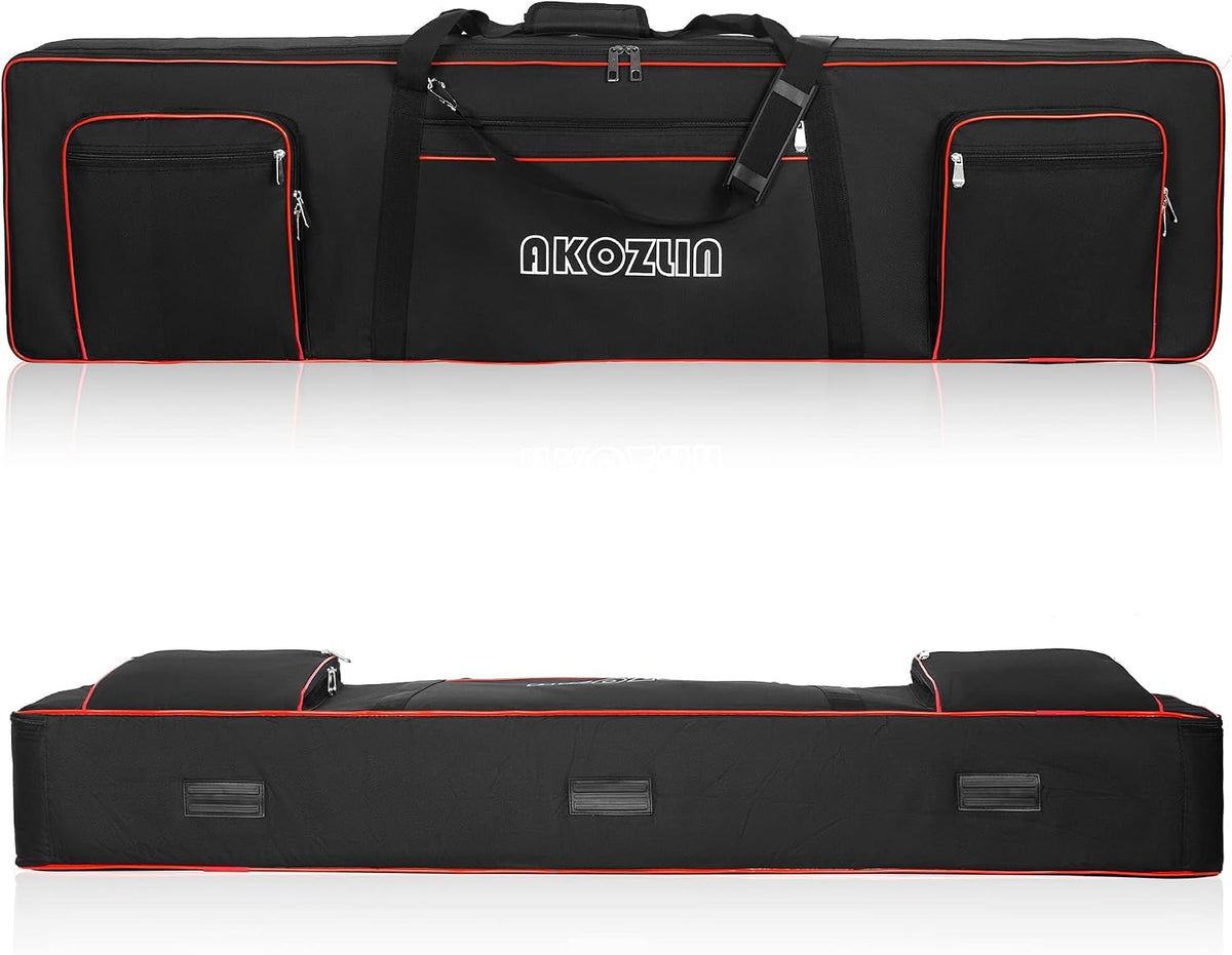 AKOZLIN 88 Key Keyboard Case, Soft Padded Keyboard Gig Bag, Piano Bag