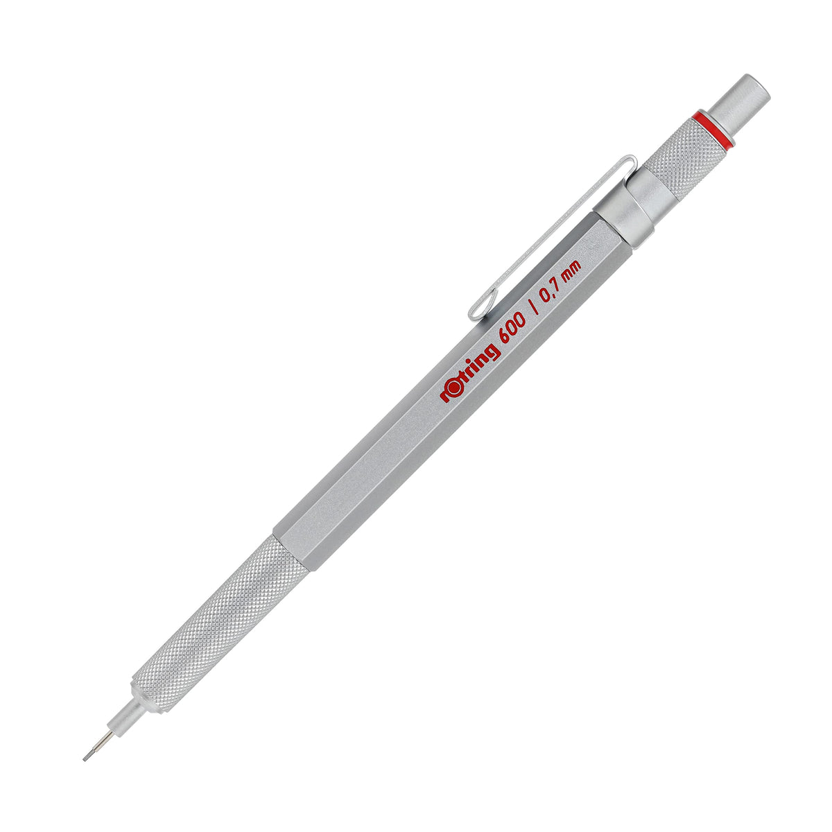 rOtring 600 Mechanical Pencil, 0.7 mm Lead, Silver Metal Barrel - For Technical Writing, Drawing