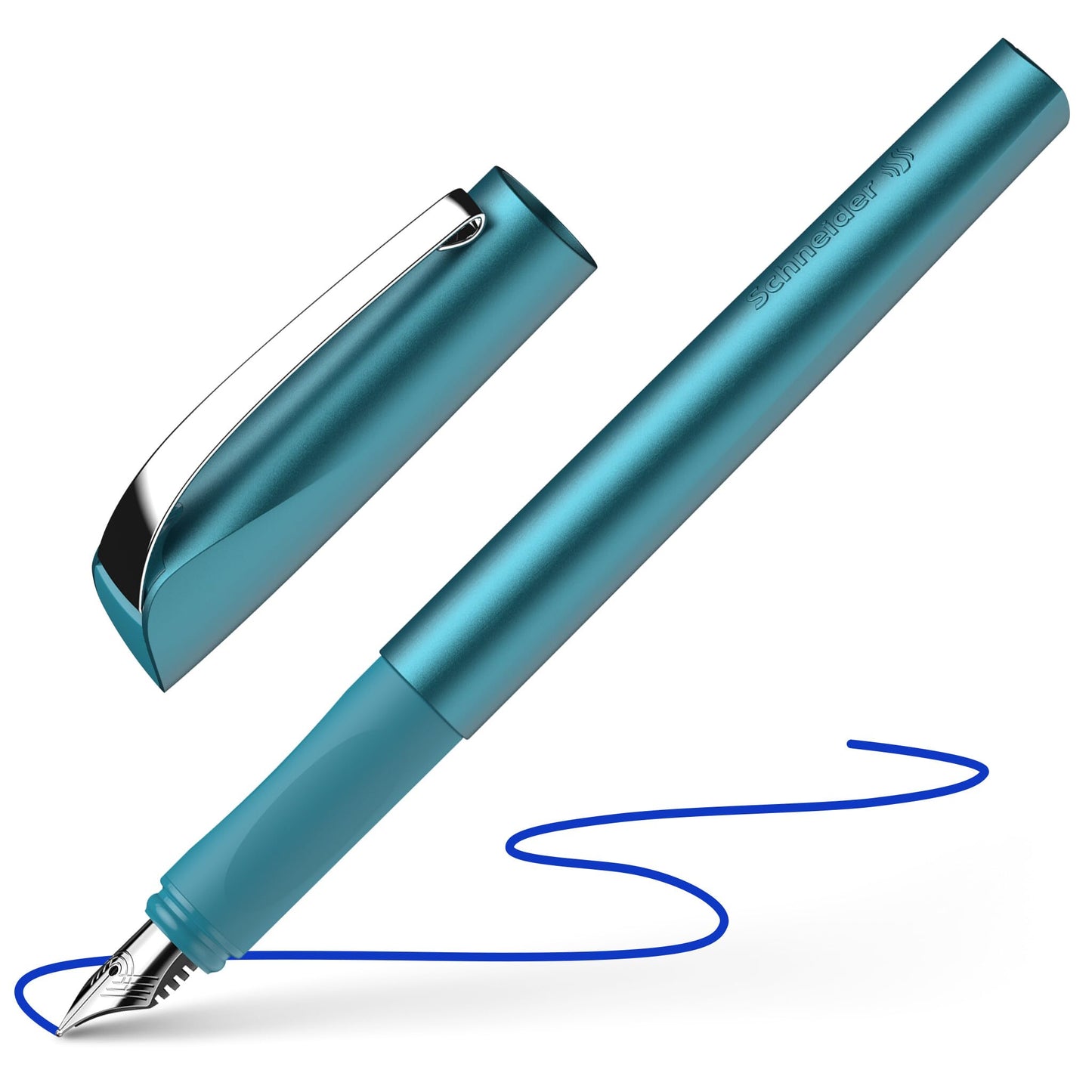 Schneider Ceod Shiny 168657 Fountain Pen (Right and Left-Handed Users, M Nib, Includes Ink