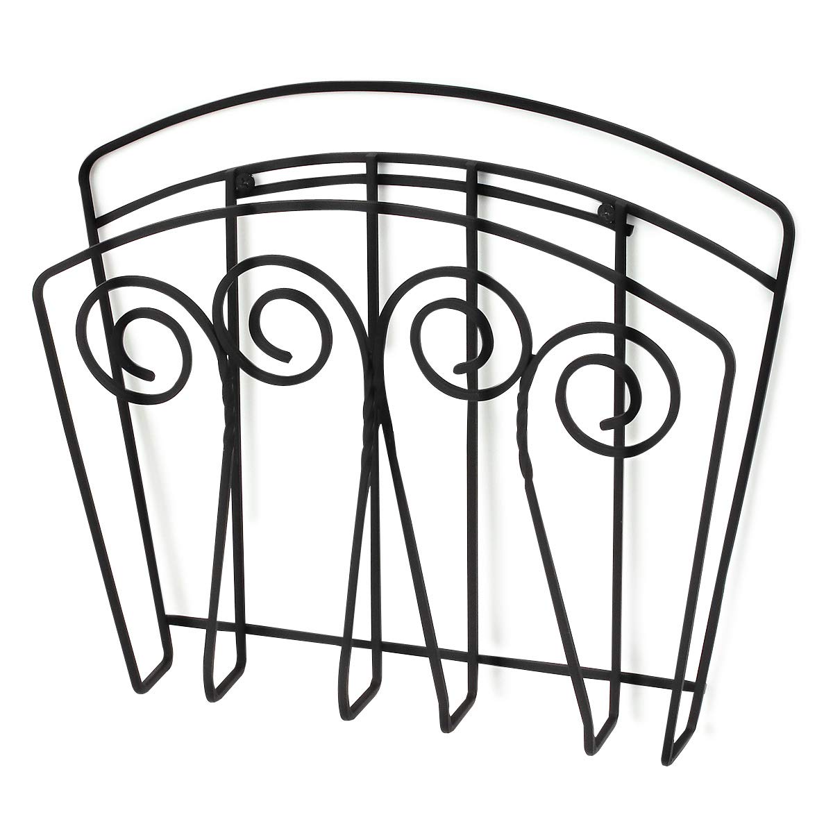 Spectrum Diversified Scroll Wall Mount Magazine Rack, Wall-Mounted Newspaper & Catalog Holder for