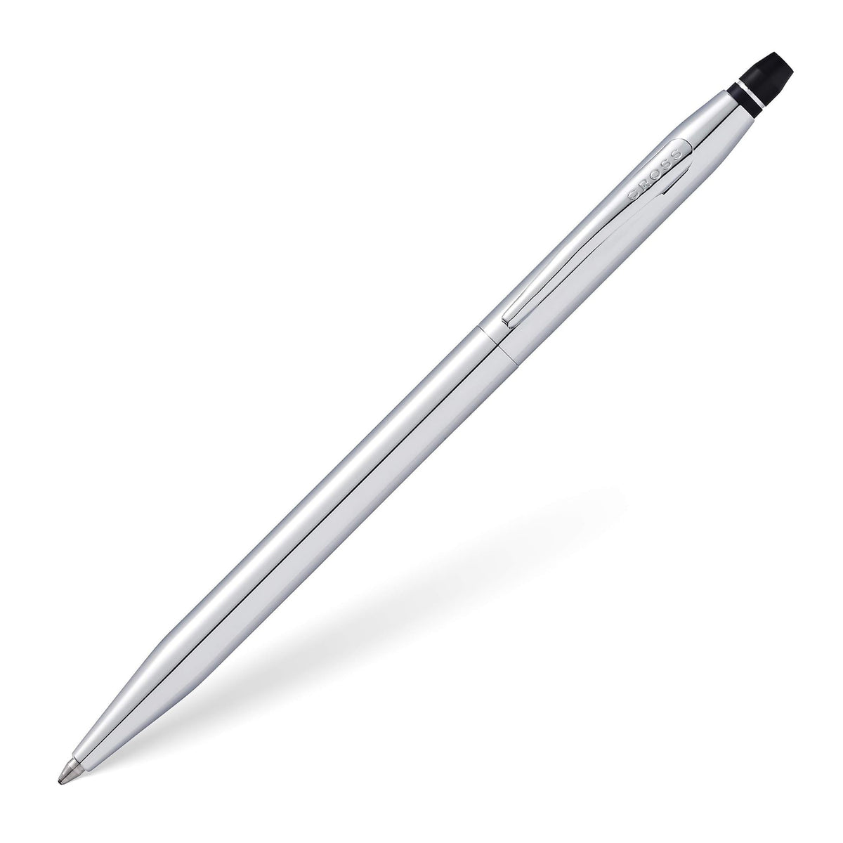 Cross Click Tuxedo Chrome Ballpoint Pen, Black Ink