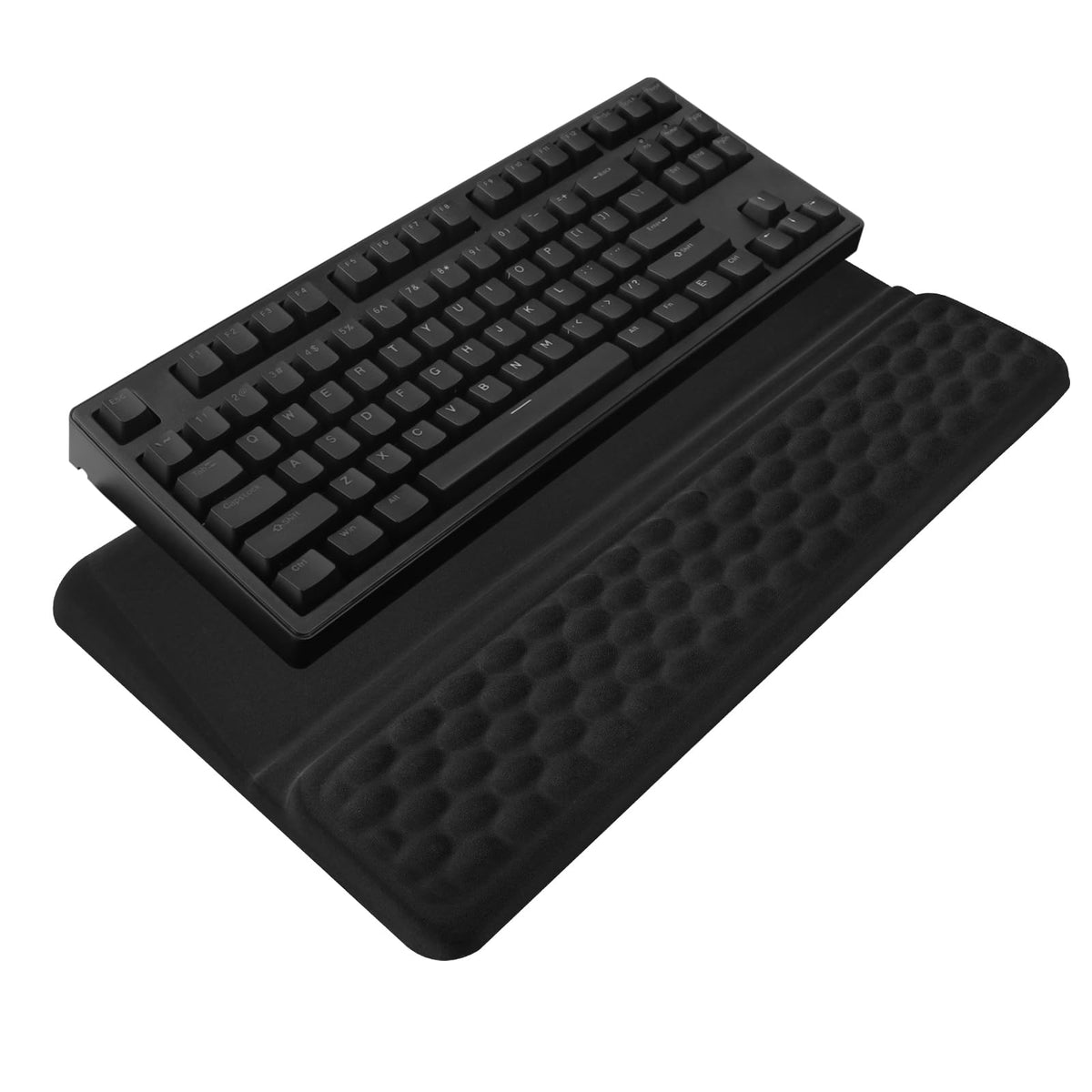 Computer Keyboard Stand with Wrist Rest, Ergonomic Tilted Keyboard Holder - Keyboard Riser with