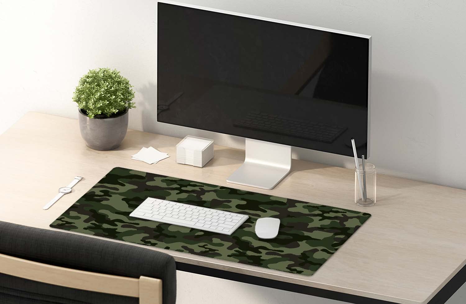 SSOIU Extended Gaming Mouse Pad (35.5x15.7 in), Large Non-Slip Rubber Base Mousepad with Stitched