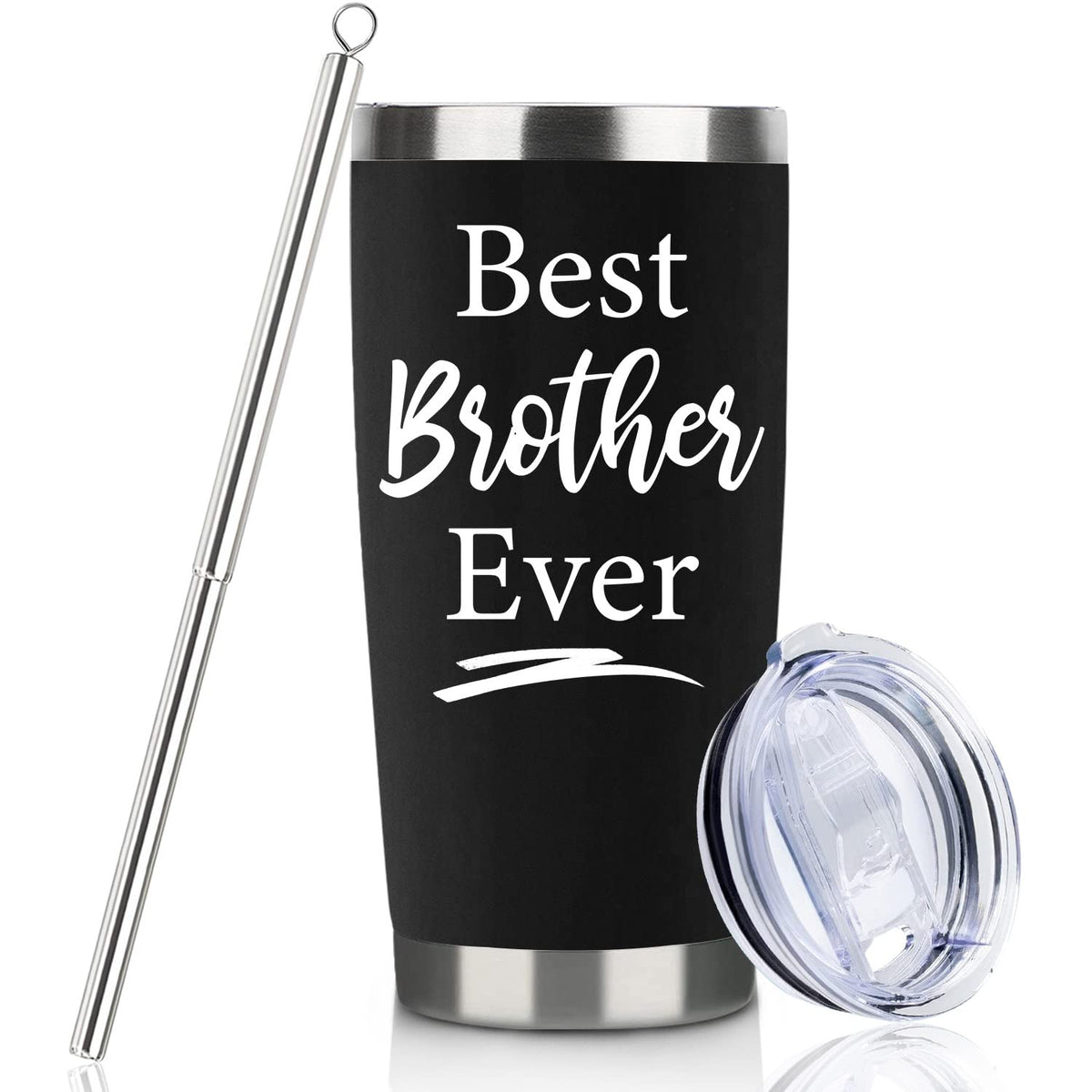 Brother Gifts From Sister Birthday Gift For Brother 20oz Black Best Brother Ever Wine Tumbler