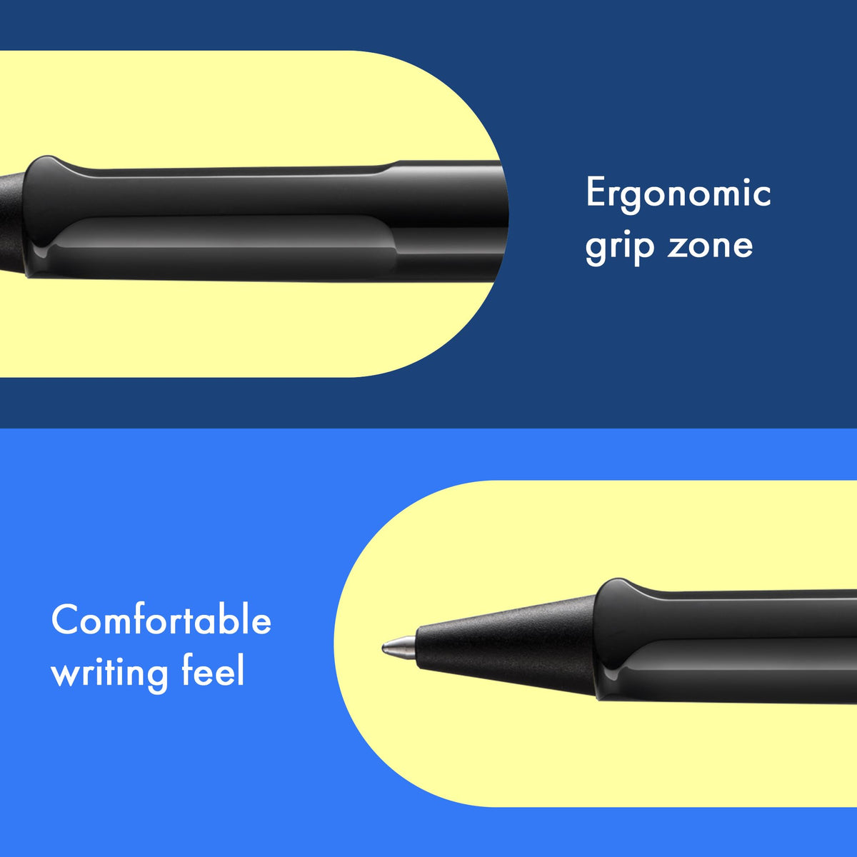 Lamy safari black - Ballpoint Pen with ergonomic grip & line width M - for pleasant long writing