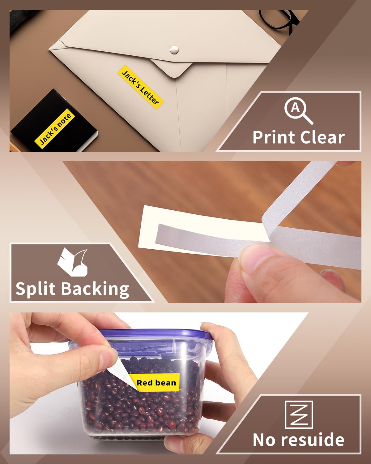 Oozmas Label Tape Yellow Replace for TZe-631 Brother Label Maker Tape 12mm