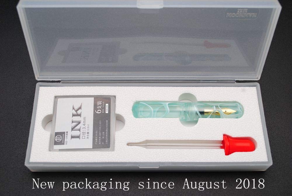 czxwyst Wancai Mini Transparent Pocket-Size Eyedropper Fountain Pen Fine Nib 0.5mm (Daydream)