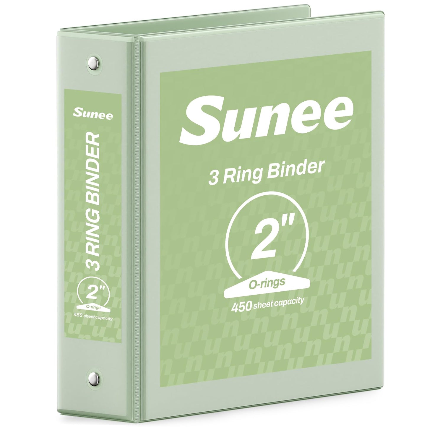 SUNEE 3 Ring Binder 2 Inch 1 Pack, Clear View Binder Three Ring PVC-Free (Fit 8.5x11 Inches) for