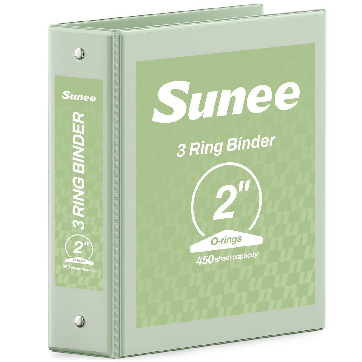 SUNEE 3 Ring Binder 2 Inch 1 Pack, Clear View Binder Three Ring PVC-Free (Fit 8.5x11 Inches) for