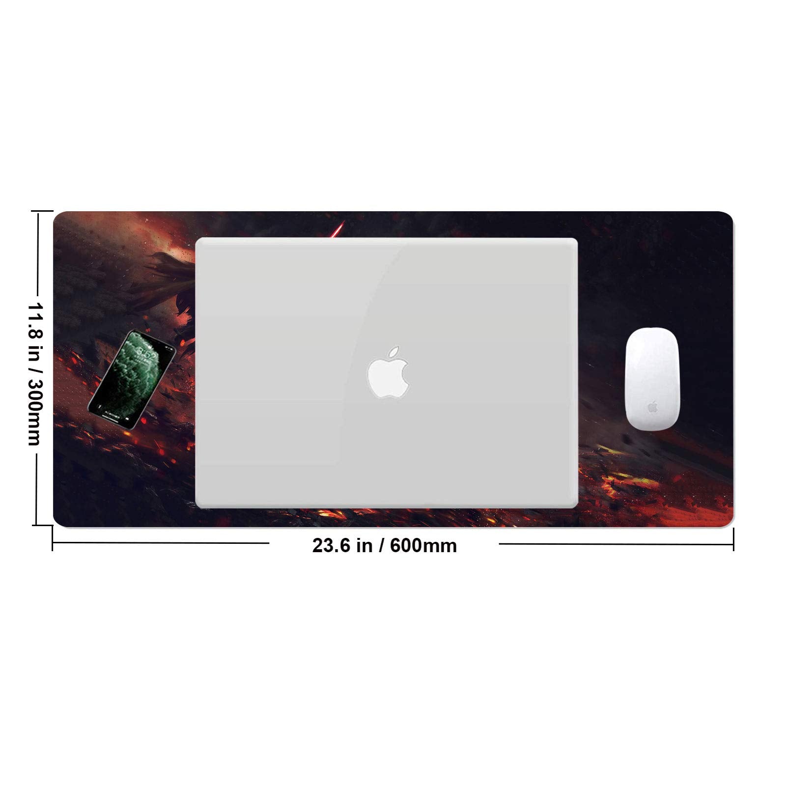 XXL Mouse Pad Ahsoka-Tano Vs Vader,Extra Large Gaming Mousepad Laptop Desk Mat,Non-Slip Rubber
