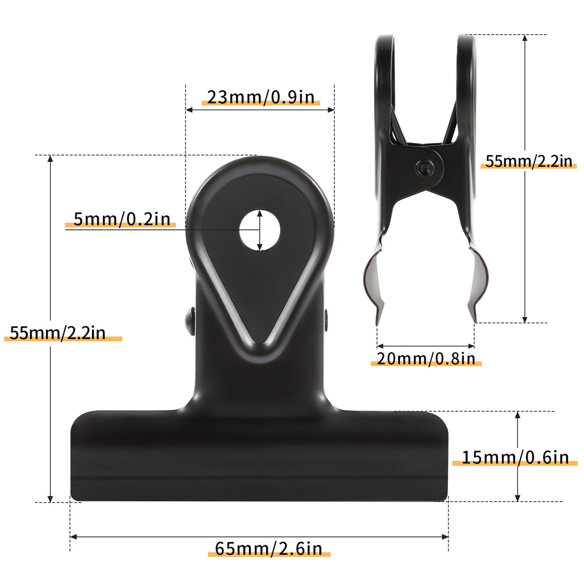 SIAMESE Bulldog Clips, 4 Pcs Binder Clips for Office & Kitchen, Multi-Purpose Binder and Food Bag