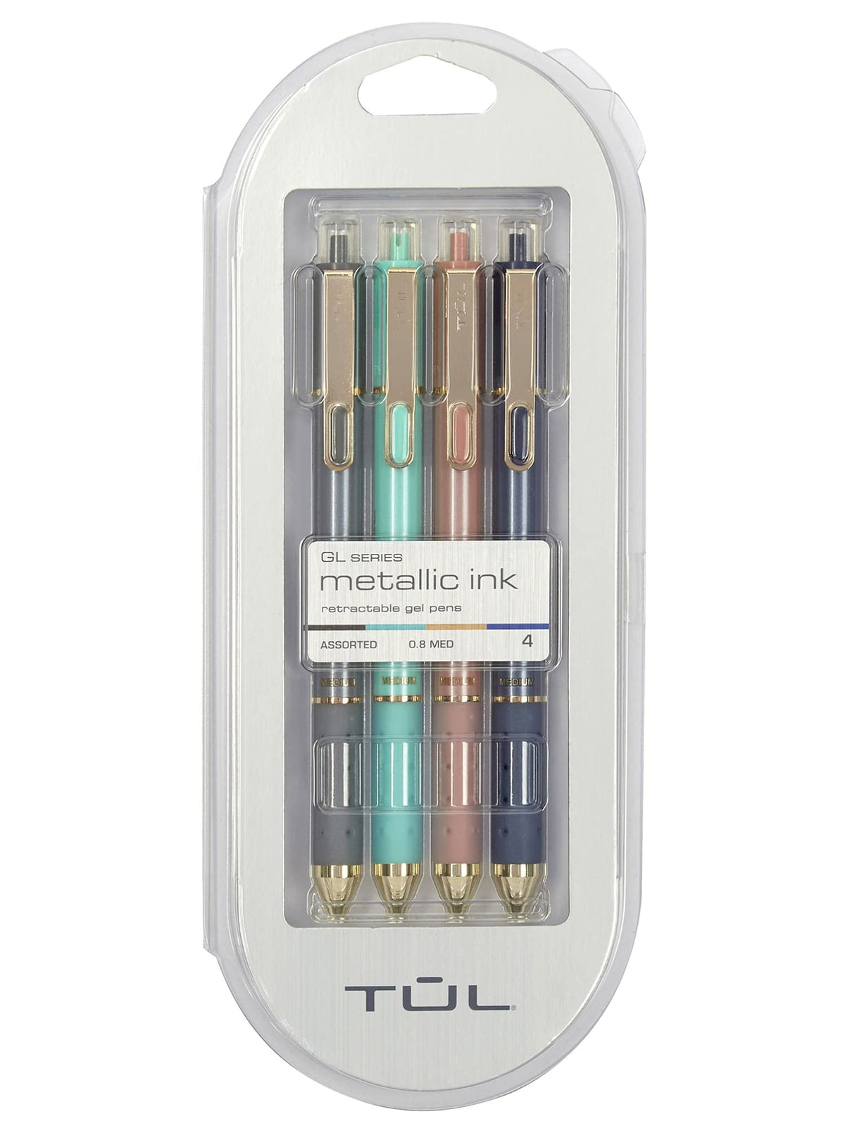 TUL® GL Series Retractable Gel Pens, Medium Point, 0.8 mm, Assorted Barrel Colors, Assorted