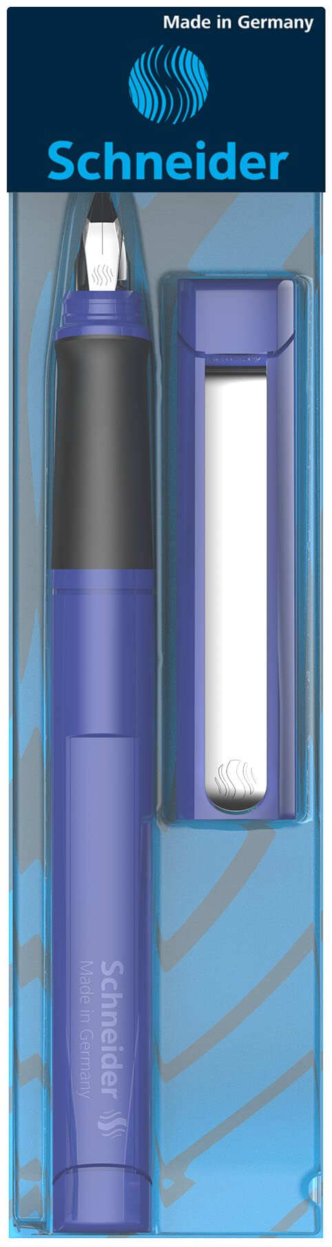 Schneider Base Uni Fountain Pen, Medium Tip, Blue Ink, Blue Barrel, 1 Each (160203)