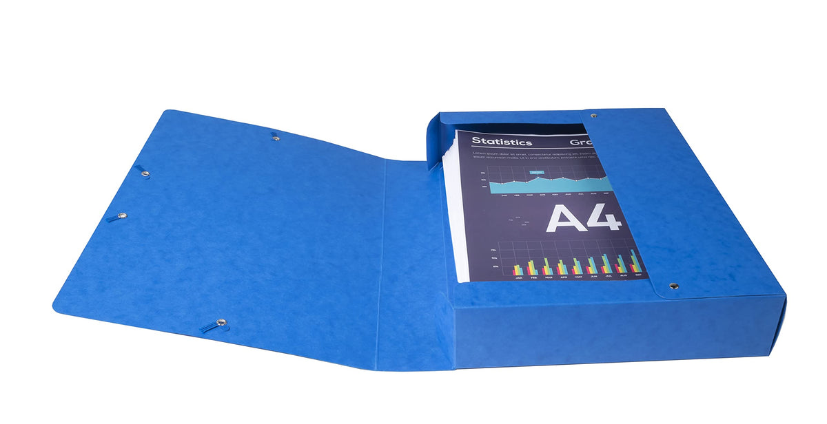 Exacompta - Ref 50602E - Pressboard Filing Box - 250 x 330mm in Size, Suitable for Holding A4