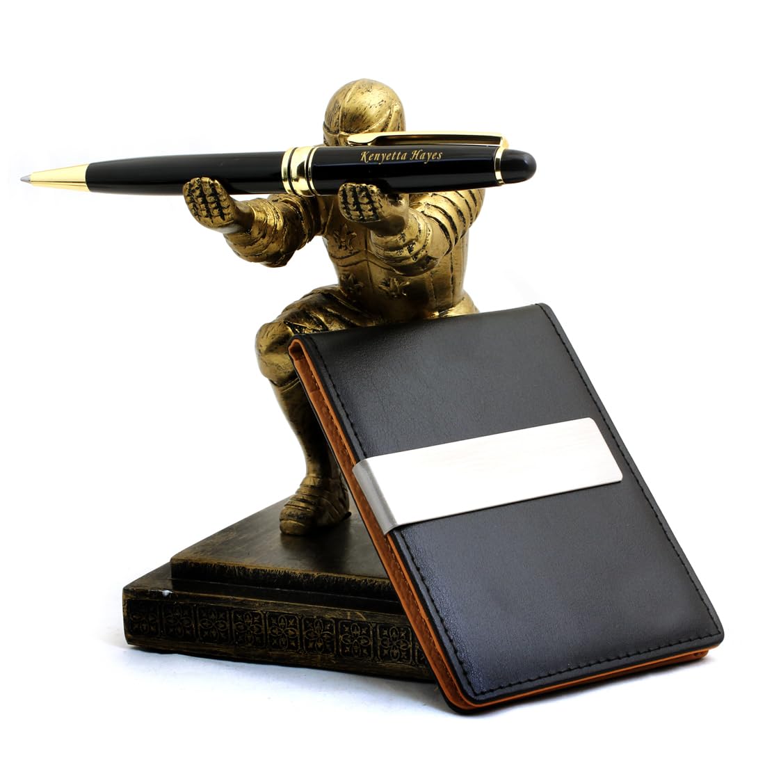 Personalized Pen & Money Clip Wallet Set with Engraving – Elegant Ballpoint Pen with Refill and