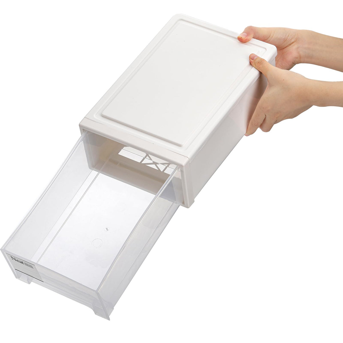 ZENFUN 3 Pack Plastic Stackable DrawerStorage Drawers Bins, Small Drawer-type Desk Organizer Boxes