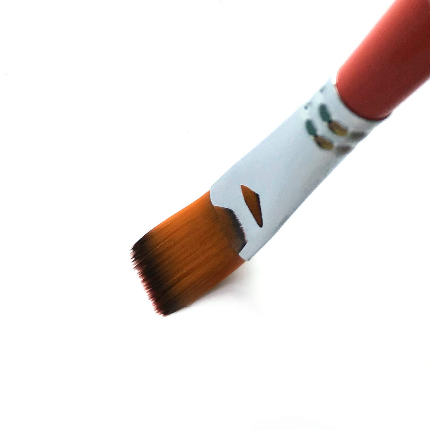 1/2 Inch Flat Bright Paint Brush Set of 12, Premium Taklon Synthetic Hair