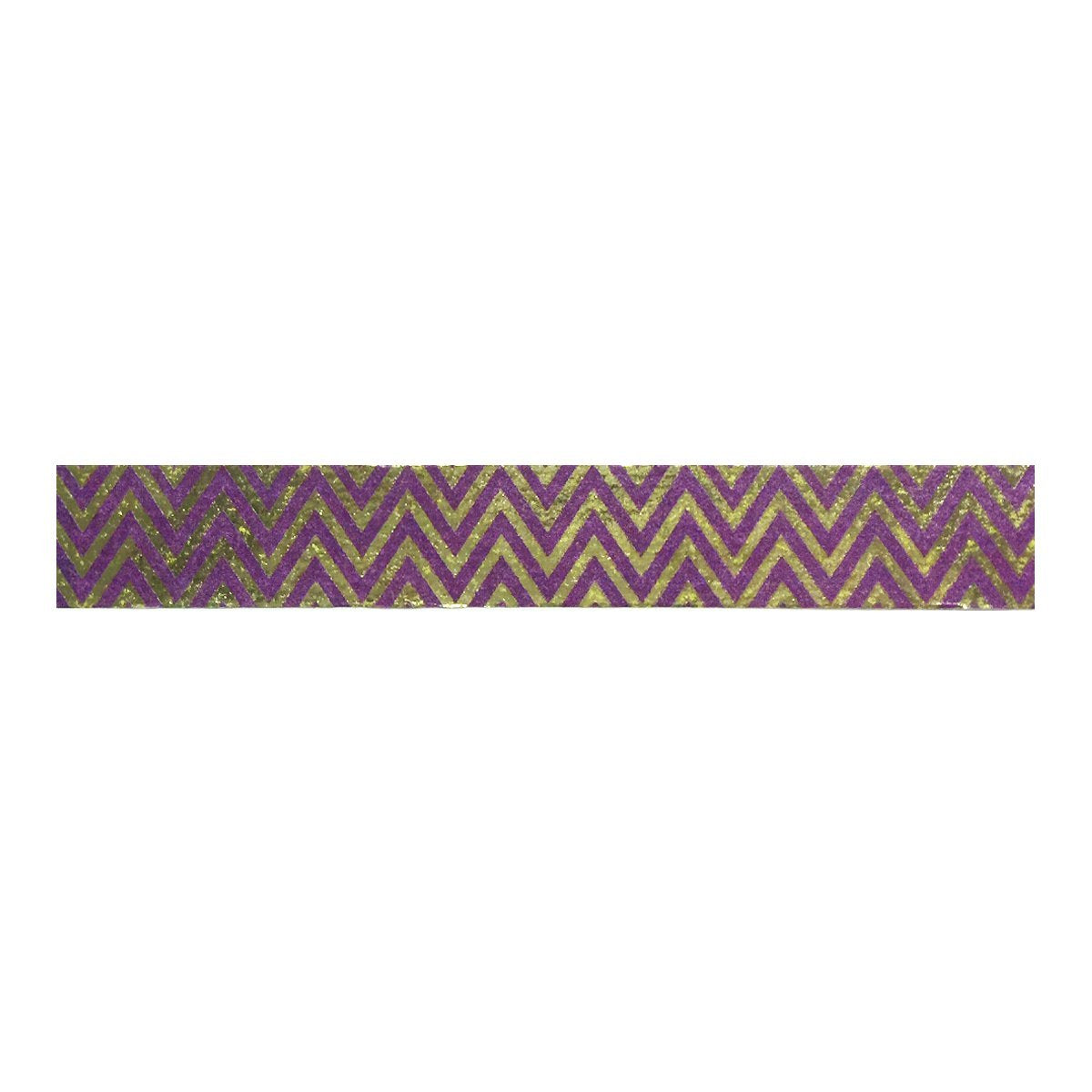 Wrapables Colorful Washi Masking Tape, Purple and Gold Super Chevron