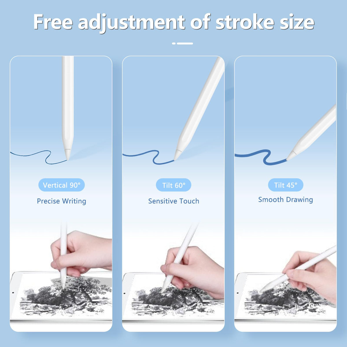 Inesore for Apple Pencil Case with 5 Pcs Replacement Tips (Blue)