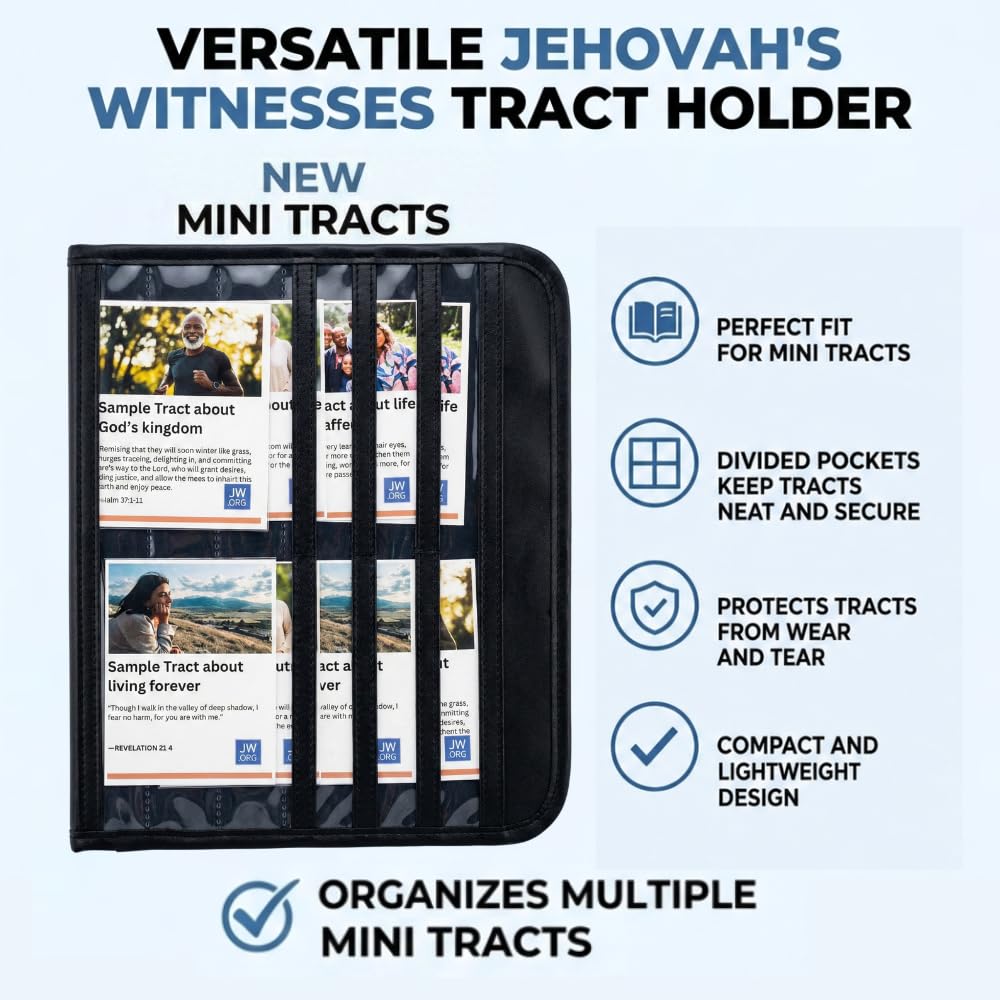 JW Tract Holders for Ministry 2026, JW Field Service Supplies, Magazine Bag