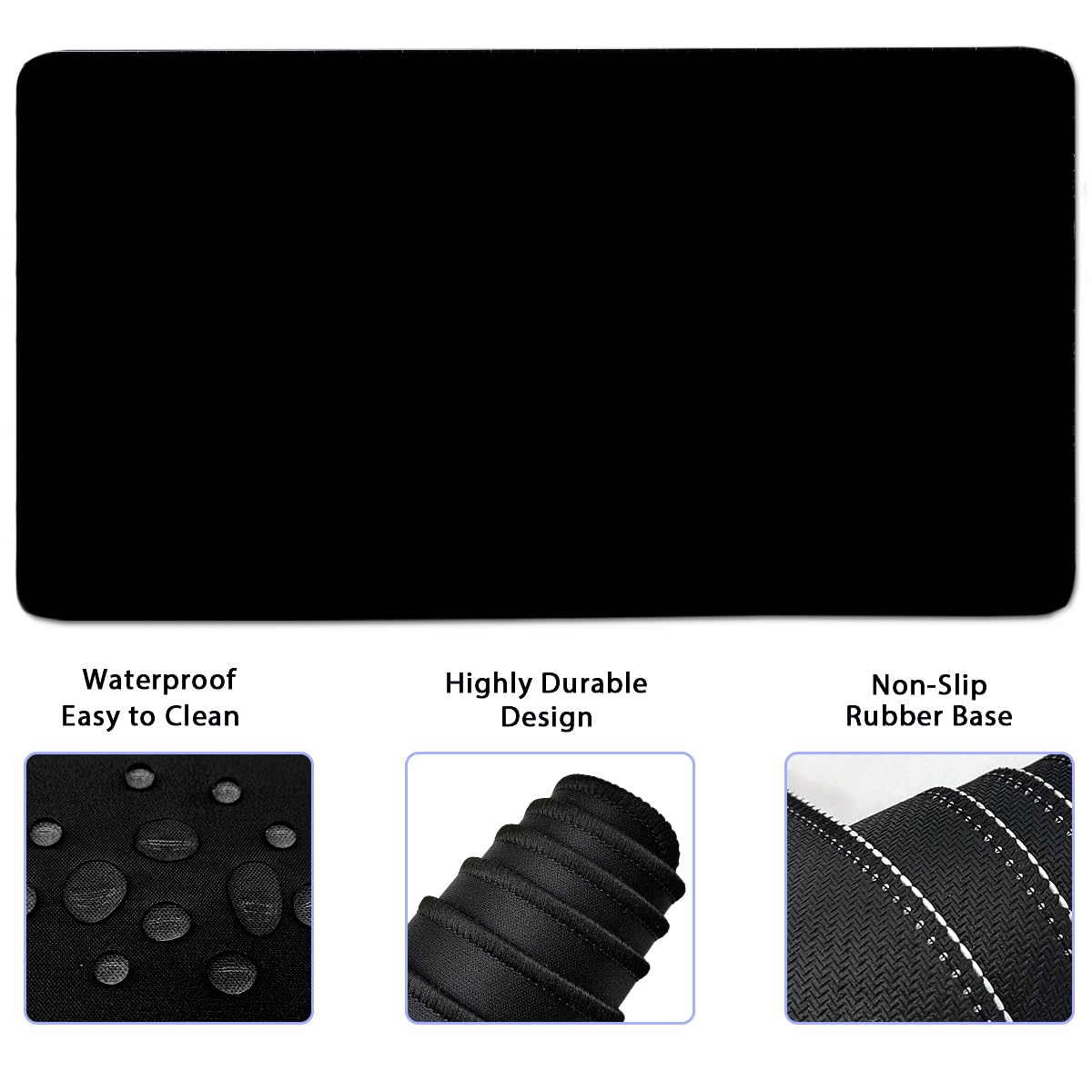 4-in-1 Large Gaming Mouse Pad, Keyboard Wrist Rest Pad & Wrist Support Mousepad Set, Extended Desk