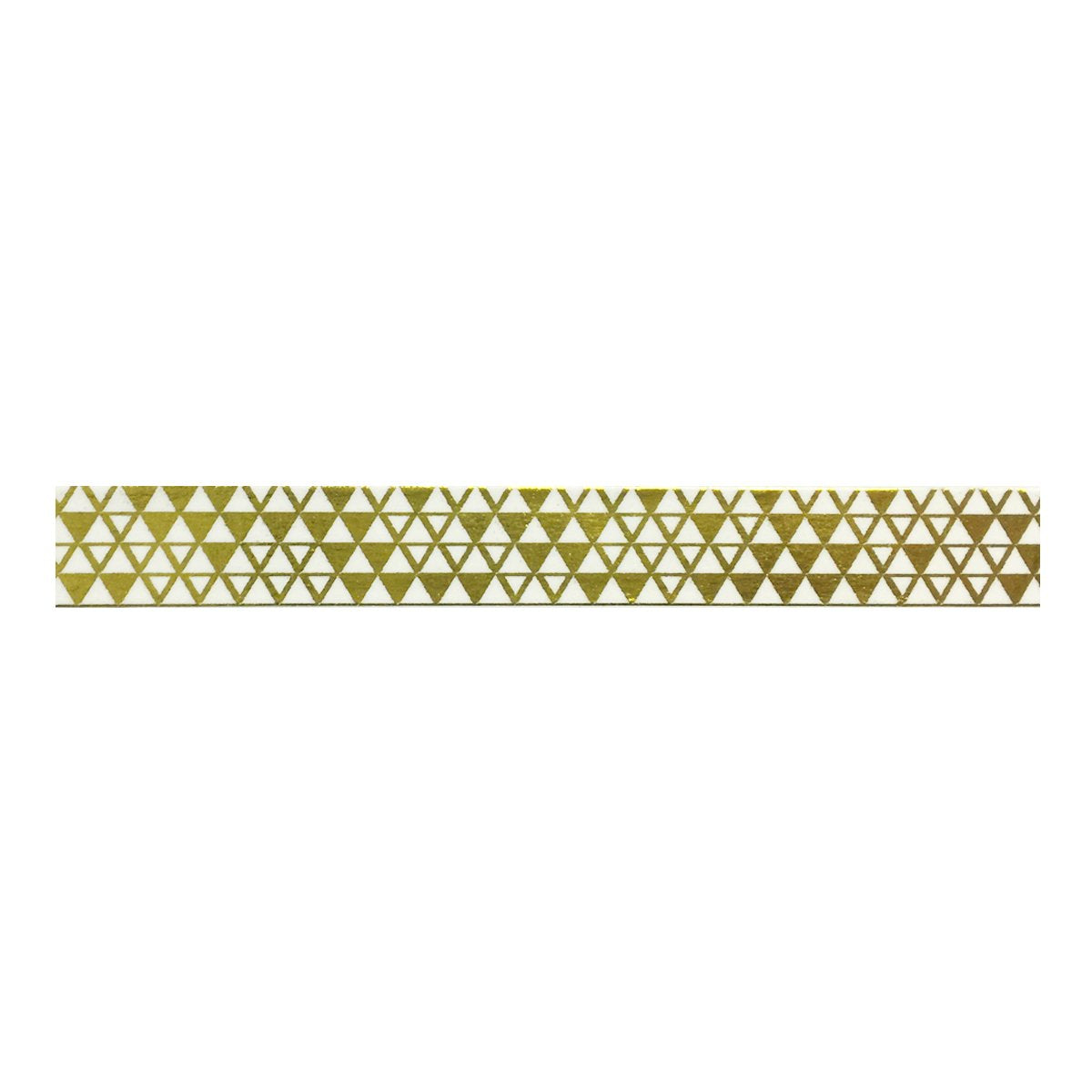 Wrapables Colorful Washi Masking Tape, Metallic Gold Pyramids