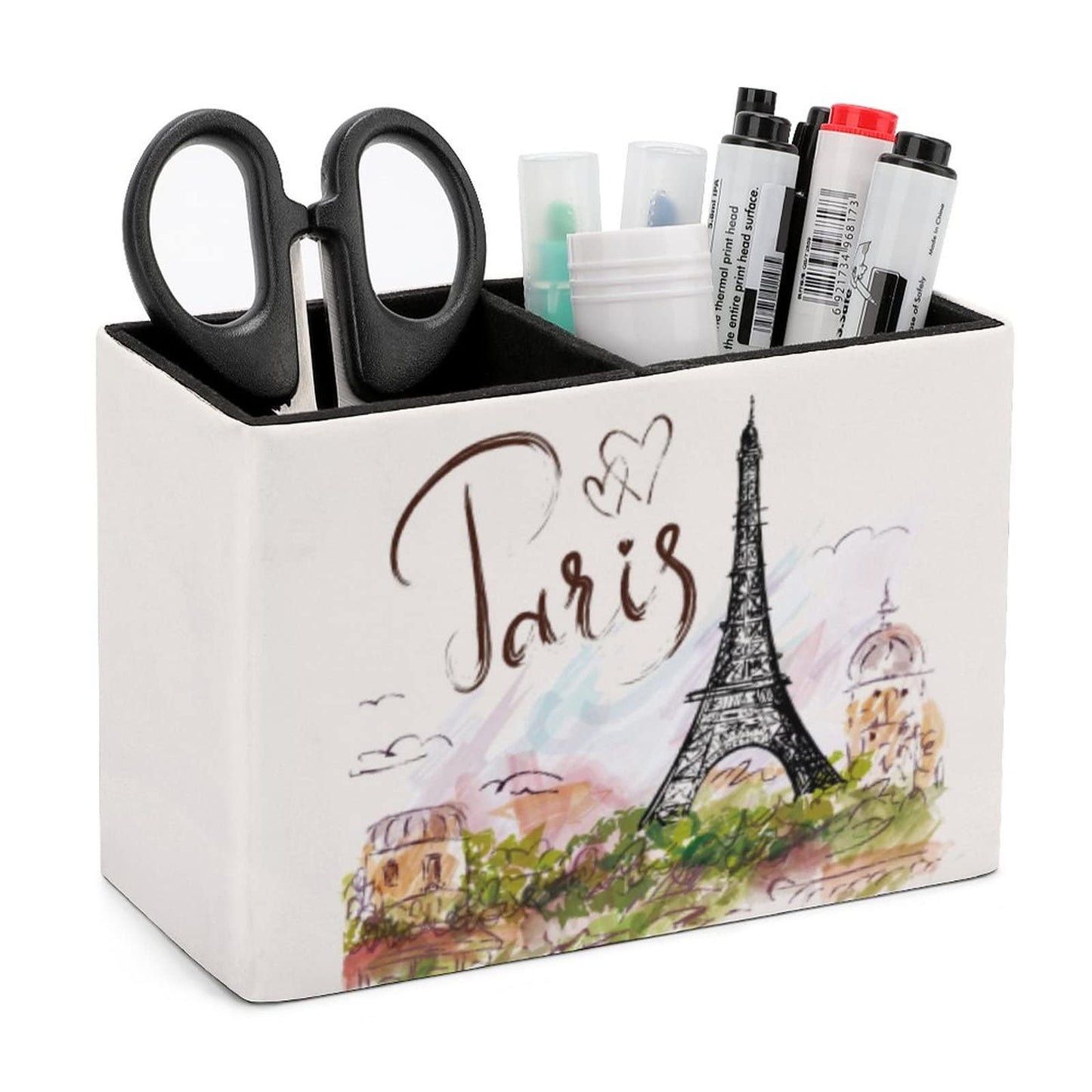 Niapessel Pencil Holder for Desk, Paris Eiffel Tower Pen Holder Storage Desktop Pen Organizer Desk