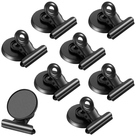 8Pack Strong Fridge Magnets - Heavy Duty Bulldog Clips Perfect for Refrigerator & Whiteboard