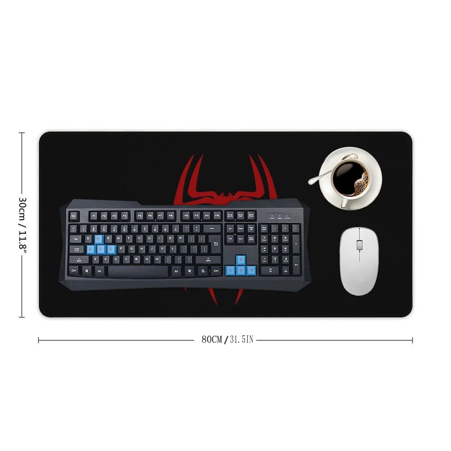 Keebik Gaming Mouse Pad, Spider Black Pattern Mouse Pad Large Extended Computer Mouse Mat Keyboard