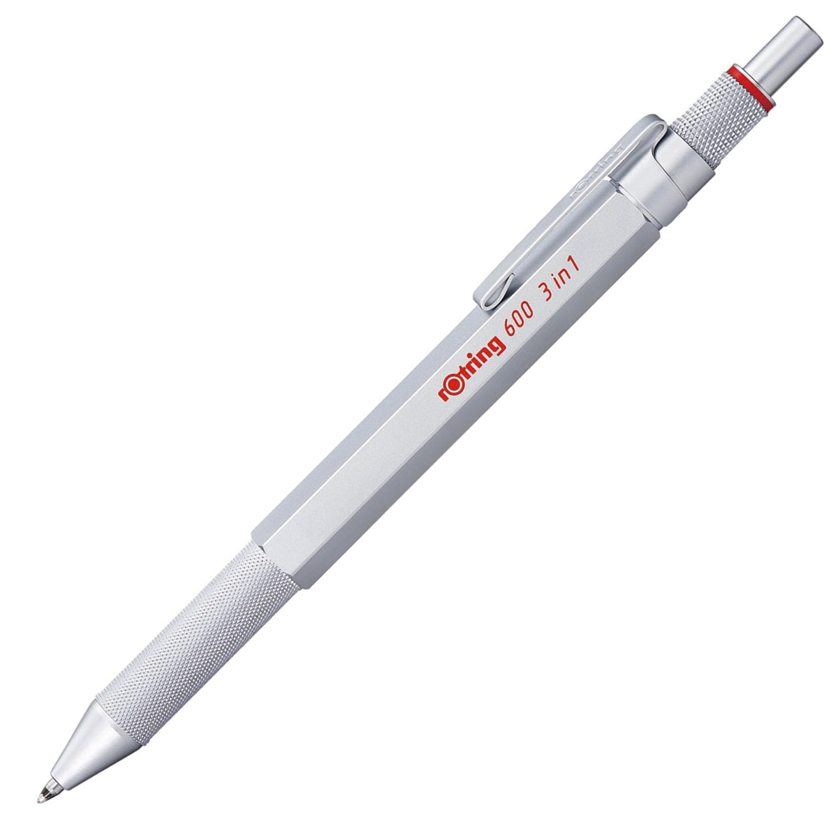 rOtring 600 3-in-1 Multicolor Pen and Mechanical Pencil, Switches Between 2 Ballpoint Pen Fine