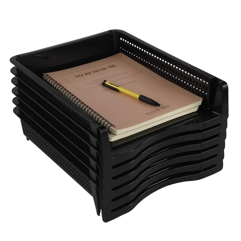 Ggbin 6-Tier Stackable A4 Paper Size Organizer Basket Tray for Desktop