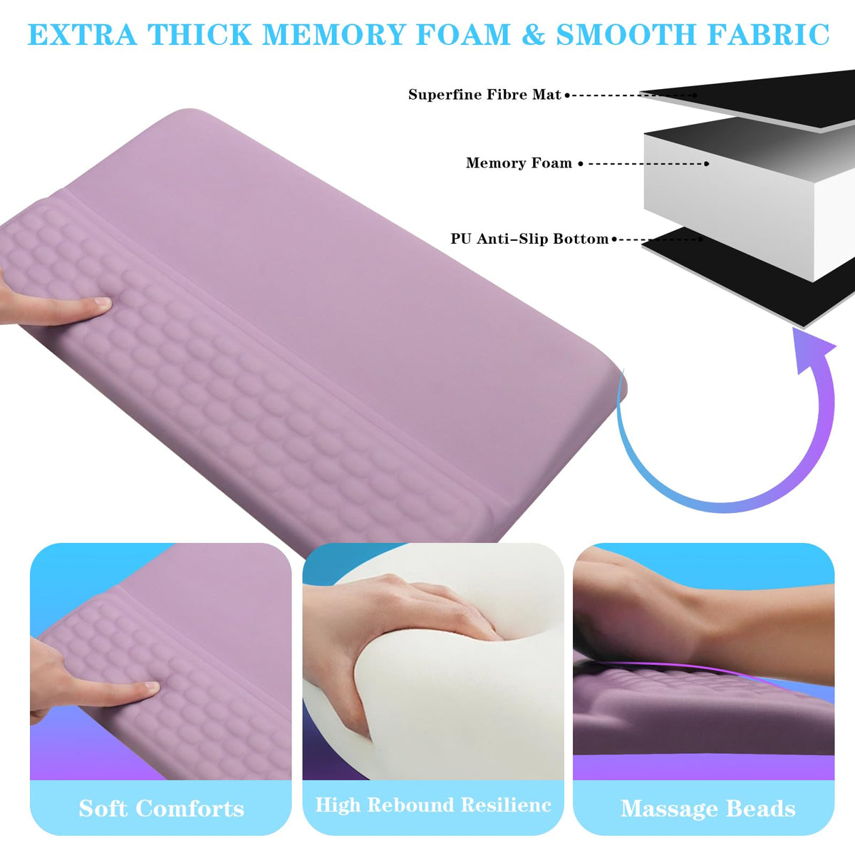Computer Keyboard Stand with Wrist Rest, Ergonomic Tilted Keyboard Holder - Keyboard Riser with