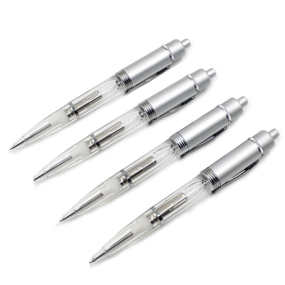 Glovion Led Light Pen,Penlight for Nighttime Writing - White - Pack of 4 Pens