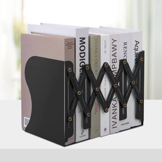 Honagu Adjustable Bookends, Metal Book Ends for Shelves Heavy Book