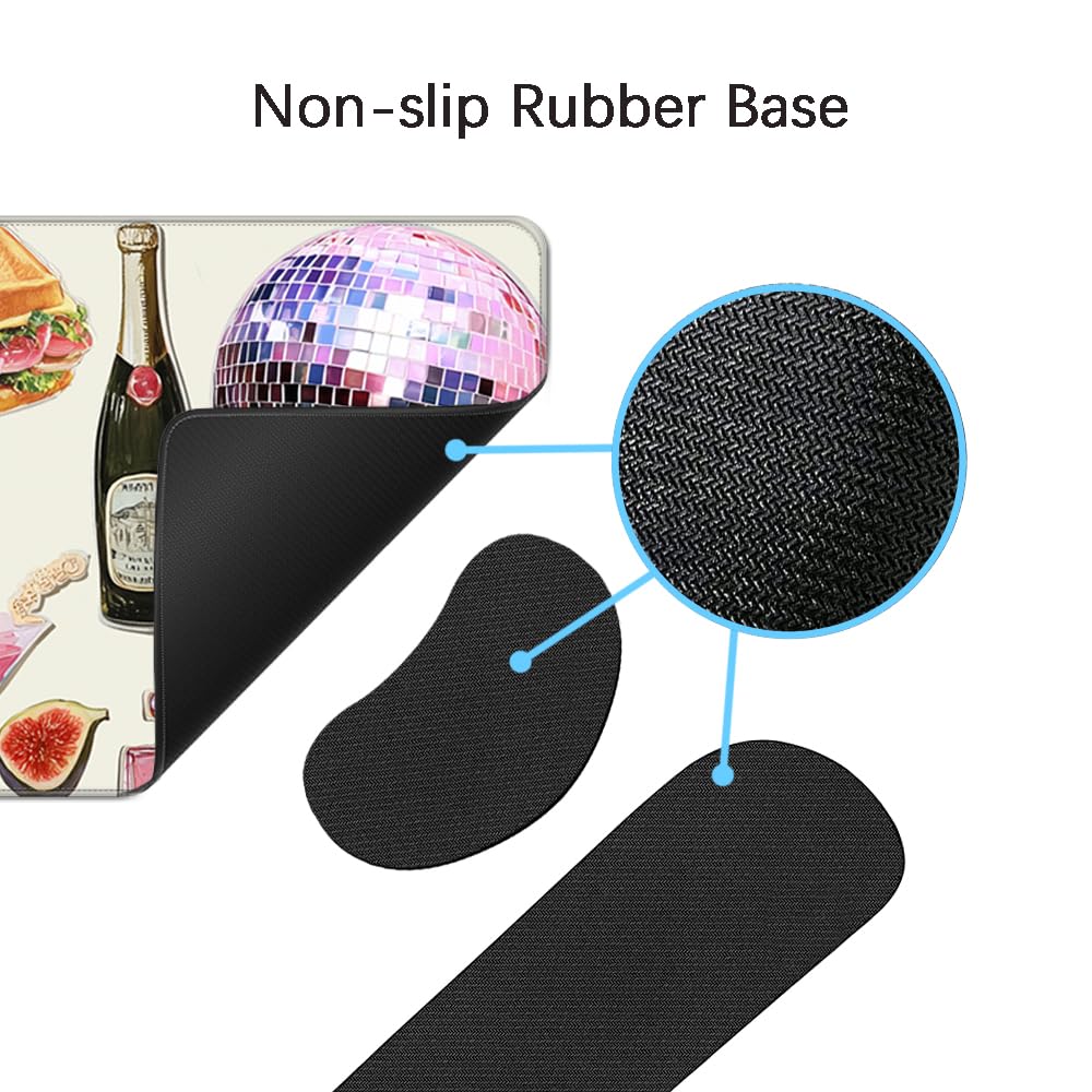 MIBITRI Keyboard Mouse Pad Set, Extended Gaming Mouse Pad+Ergonomics Keyboard Wrist Rest Support