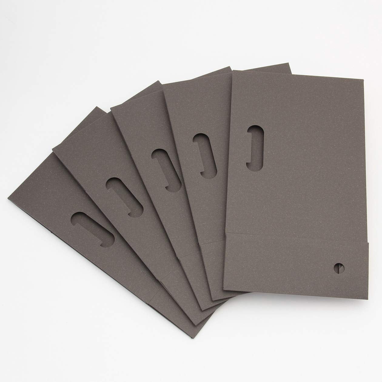 無印良品 MUJI 38708643 One-Touch Assembled Cardboard File Box, Set of 5, For A4, Dark Gray