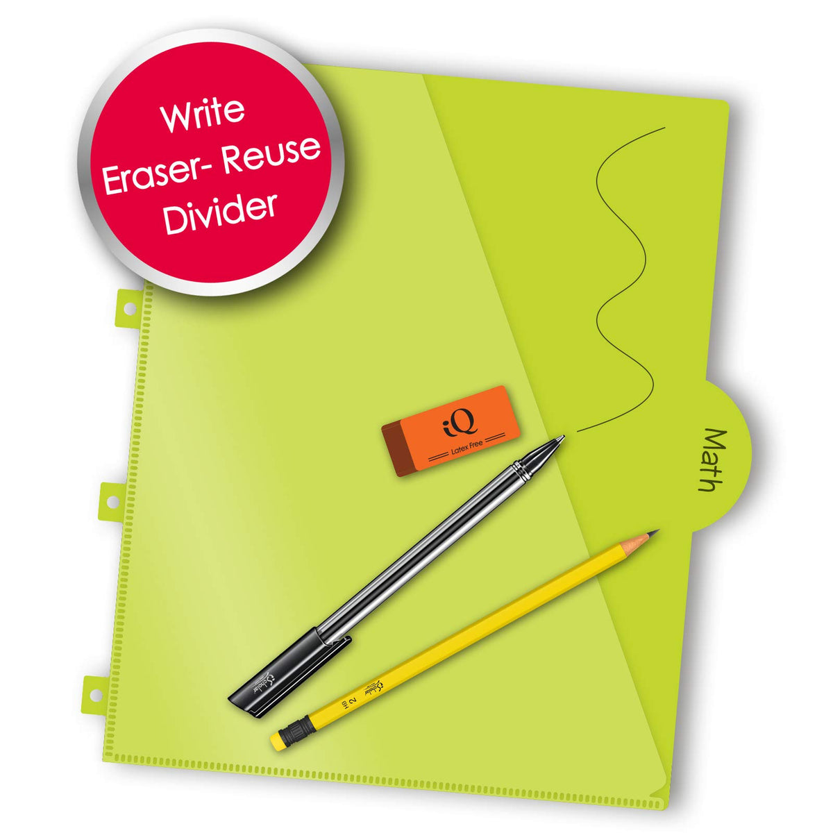 iScholar IQ+ 1-Subject Poly Cover Wirebound Notebook, College Ruled, 11 x 8.5 Inch Sheet Size, 100