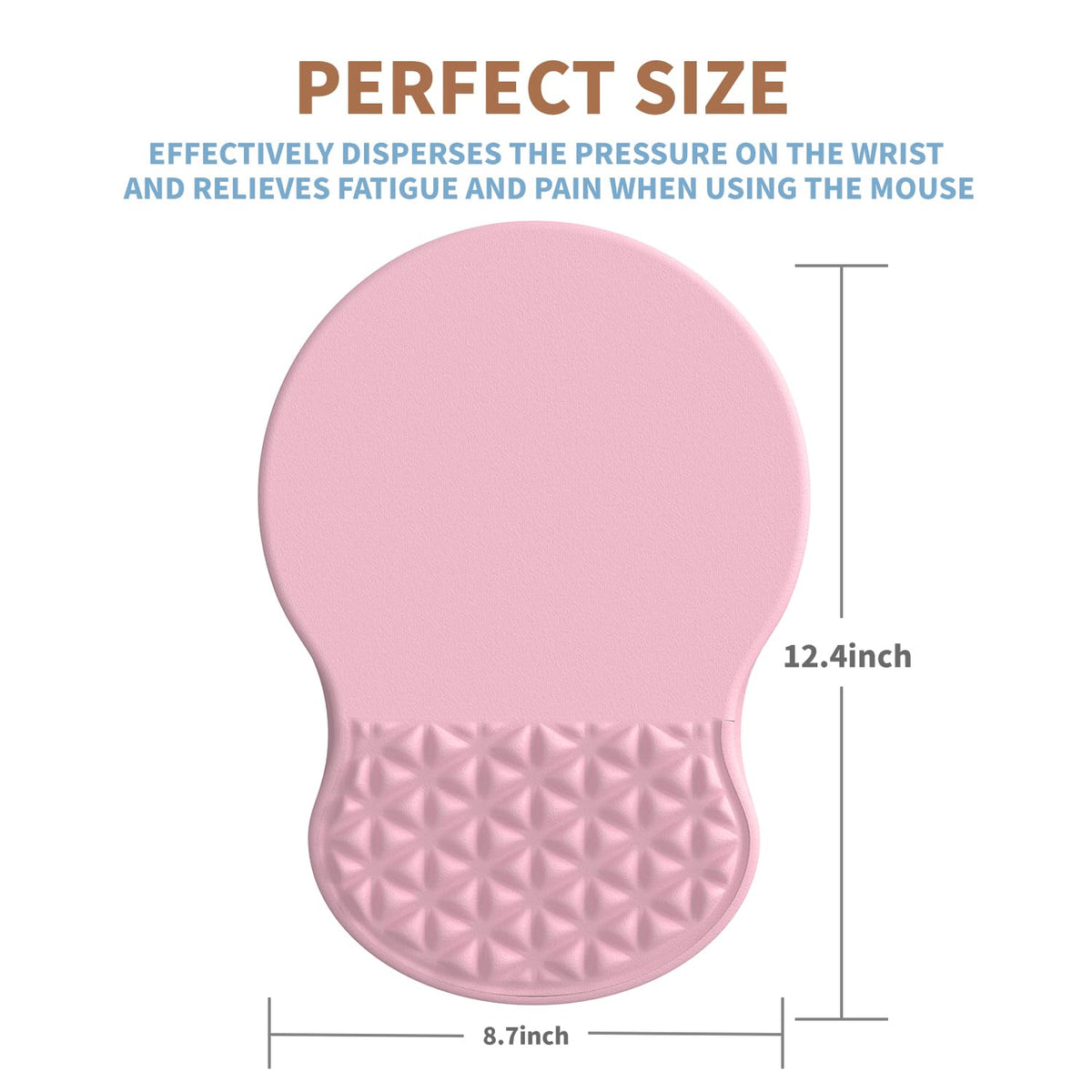 PYEDCA Ergonomic Mouse Pad Wrist Support with Foam Massage Design, Pain Relief Mousepad with Wrist