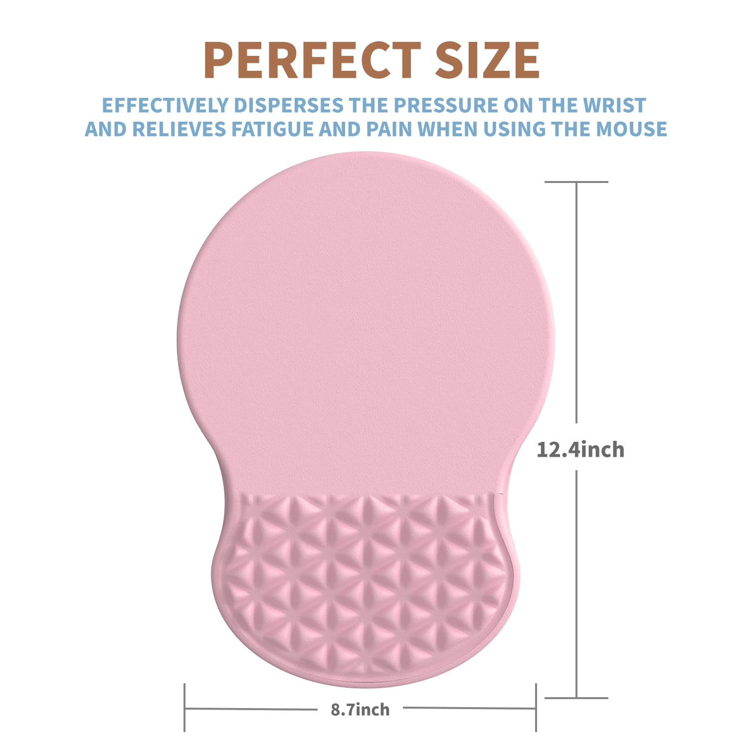 PYEDCA Ergonomic Mouse Pad Wrist Support with Foam Massage Design, Pain Relief Mousepad with Wrist
