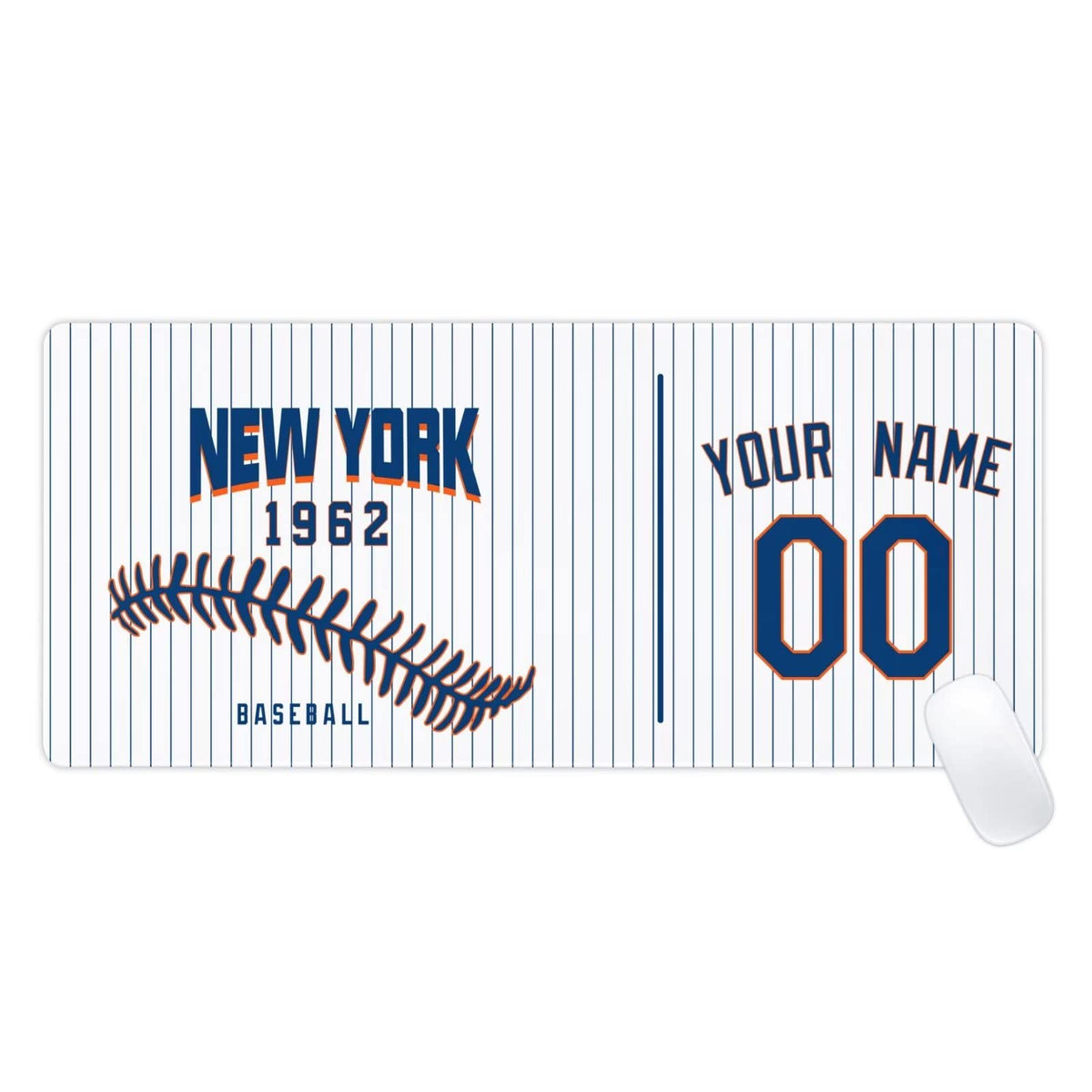New York Mouse Pad Custom Any Name and Number Personalized Desk Pad for Men Women Youth Gifts