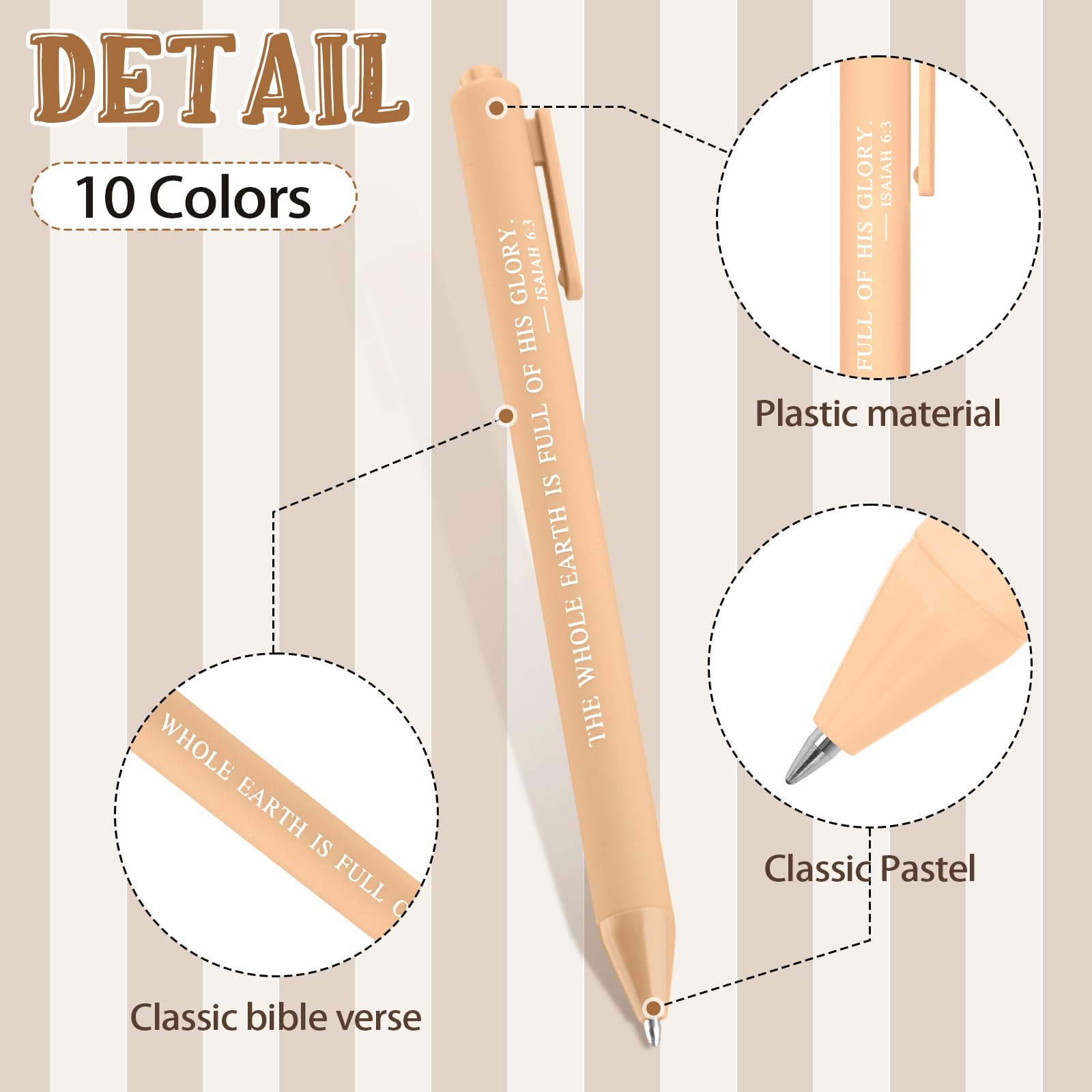 Cholemy 50 Pcs Bible Verse Pens Christian Gifts Bulk, Christian Pens for Women Inspirational Quotes