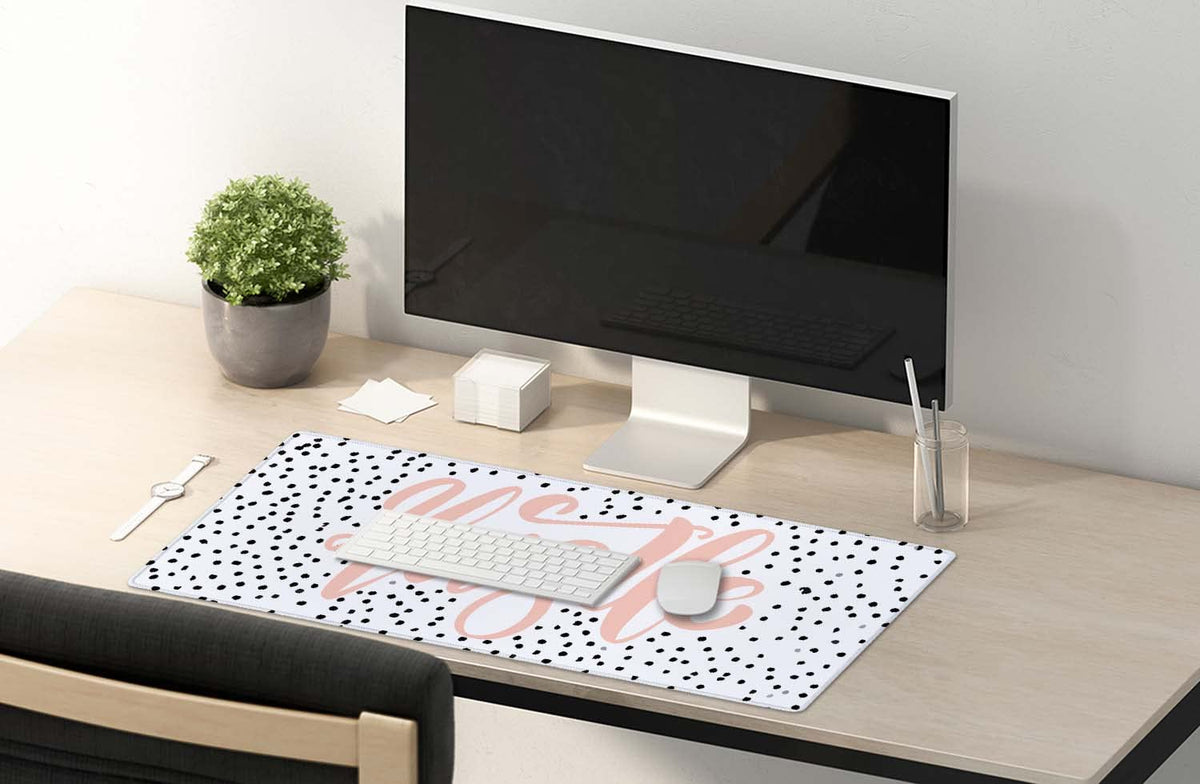 SSOIU Large Mouse Pad, Cute Hustle Desk Mat for Desktop, Women Girls Waterproof Gaming Mousepad